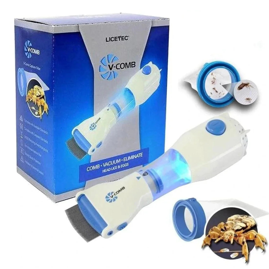 Electric V-Comb Anti Lice Machine | Chemical-Free Safe Lice & Egg Removal Device